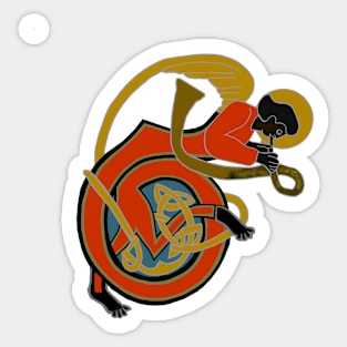 Dark Angel letter B1 Ochre Sticker